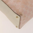 GUCCI GG Canvas Tote Bag 2Set Beige Gold pink Auth 133515-8
