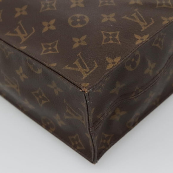 LOUIS VUITTON Monogram Sac Plat Hand Bag M51140 LV Auth 133557