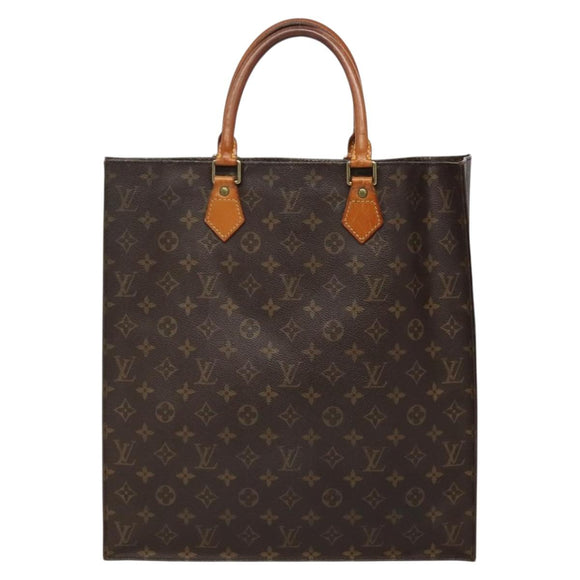 LOUIS VUITTON Monogram Sac Plat Hand Bag M51140 LV Auth 133557