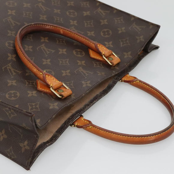 LOUIS VUITTON Monogram Sac Plat Hand Bag M51140 LV Auth 133557