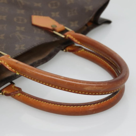 LOUIS VUITTON Monogram Sac Plat Hand Bag M51140 LV Auth 133557