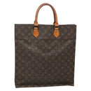 LOUIS VUITTON Monogram Sac Plat Hand Bag M51140 LV Auth 133558-1