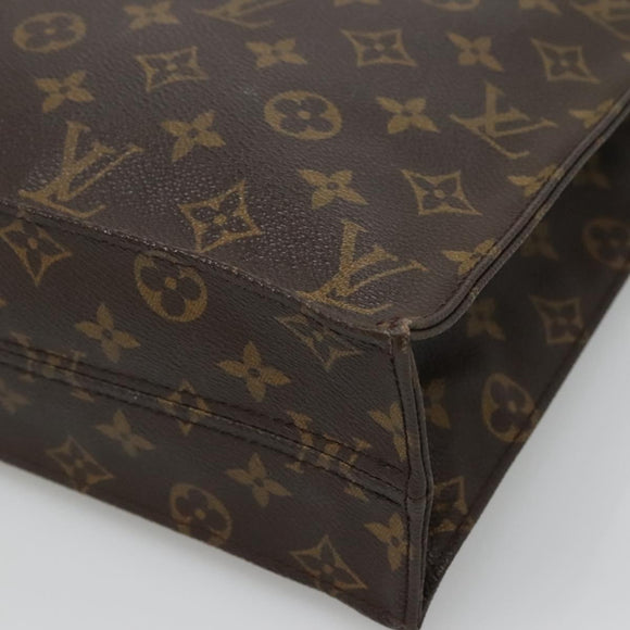 LOUIS VUITTON Monogram Sac Plat Hand Bag M51140 LV Auth 133558