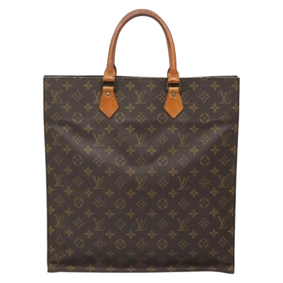 LOUIS VUITTON Monogram Sac Plat Hand Bag M51140 LV Auth 133558