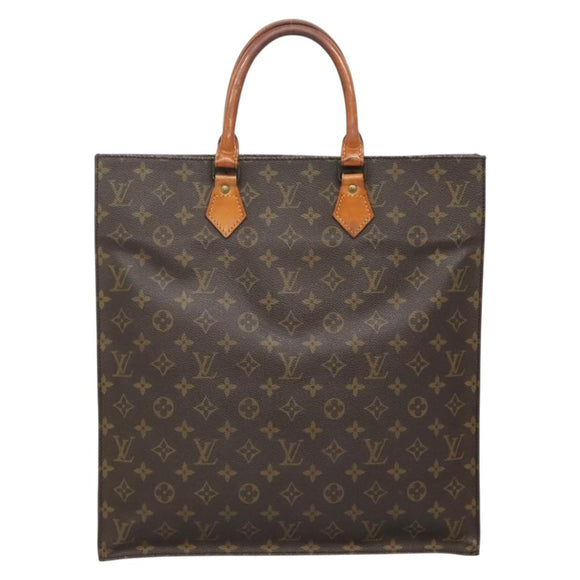 LOUIS VUITTON Monogram Sac Plat Hand Bag M51140 LV Auth 133558