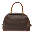 CELINE Macadam Canvas Hand Bag PVC Leather Brown Gold Auth 133564-3