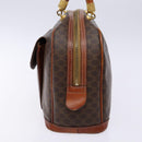 CELINE Macadam Canvas Hand Bag PVC Leather Brown Gold Auth 133564-4