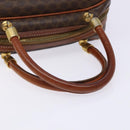 CELINE Macadam Canvas Hand Bag PVC Leather Brown Gold Auth 133564-7