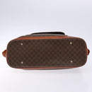 CELINE Macadam Canvas Hand Bag PVC Leather Brown Gold Auth 133564-9