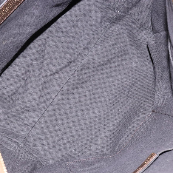 BURBERRY Nova Check Tote Bag PVC Beige Gold Auth 133565