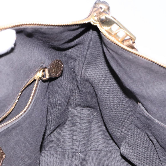 BURBERRY Nova Check Tote Bag PVC Beige Gold Auth 133565