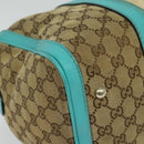 GUCCI GG Canvas Hand Bag 2way Beige Gold 2472005 Auth 133566-9