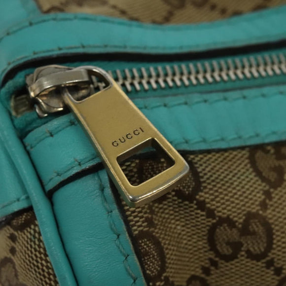 GUCCI GG Canvas Hand Bag 2way Beige Gold 2472005 Auth 133566