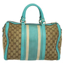 GUCCI GG Canvas Hand Bag 2way Beige Gold 2472005 Auth 133566-2