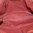 BURBERRY Nova Check Blue Label Tote Bag PVC Suede Beige Brown gold Auth 133568-11