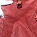 BURBERRY Nova Check Blue Label Tote Bag PVC Suede Beige Brown gold Auth 133568-17