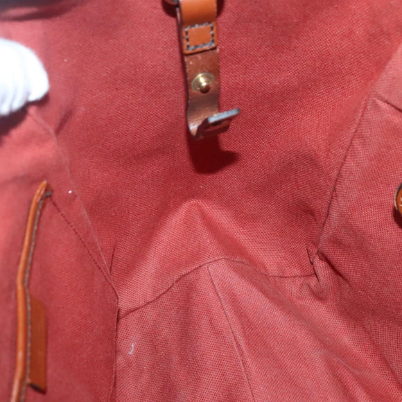 BURBERRY Nova Check Blue Label Tote Bag PVC Suede Beige Brown gold Auth 133568