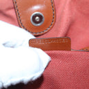 BURBERRY Nova Check Blue Label Tote Bag PVC Suede Beige Brown gold Auth 133568-12