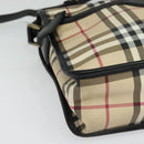 BURBERRY Nova Check Shoulder Bag PVC Beige Auth 133569-9