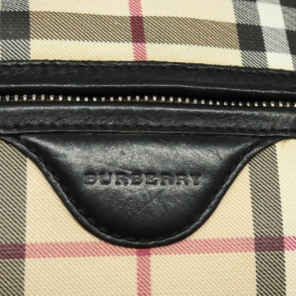 BURBERRY Nova Check Shoulder Bag PVC Beige Auth 133569