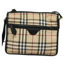 BURBERRY Nova Check Shoulder Bag PVC Beige Auth 133569-13