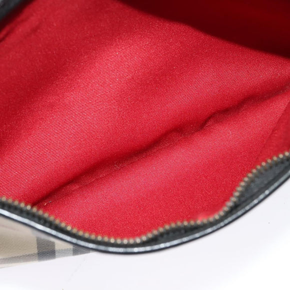 BURBERRY Nova Check Shoulder Bag PVC Beige Auth 133569