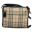 BURBERRY Nova Check Shoulder Bag PVC Beige Auth 133569-2