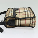 BURBERRY Nova Check Shoulder Bag PVC Beige Auth 133569-3