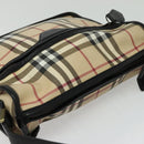 BURBERRY Nova Check Shoulder Bag PVC Beige Auth 133569-6