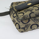 CELINE C Sulky Shoulder Bag Canvas Navy Gold Auth 133571-10