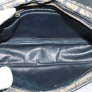 CELINE C Sulky Shoulder Bag Canvas Navy Gold Auth 133571-14