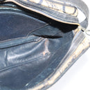 CELINE C Sulky Shoulder Bag Canvas Navy Gold Auth 133571-15