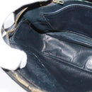 CELINE C Sulky Shoulder Bag Canvas Navy Gold Auth 133571-16