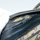 CELINE C Sulky Shoulder Bag Canvas Navy Gold Auth 133571-18