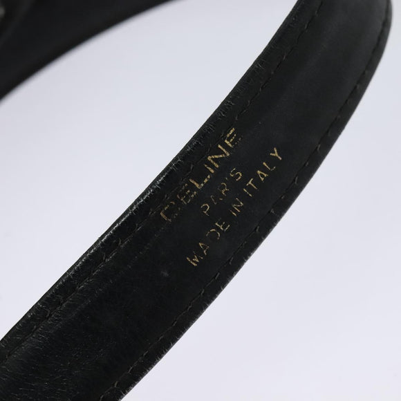 CELINE C Sulky Shoulder Bag Canvas Navy Gold Auth 133571