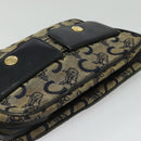 CELINE C Sulky Shoulder Bag Canvas Navy Gold Auth 133571-6