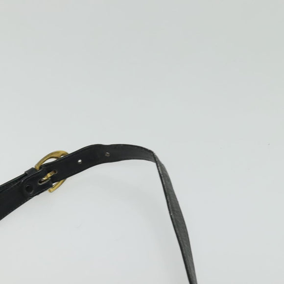 CELINE C Sulky Shoulder Bag Canvas Navy Gold Auth 133571