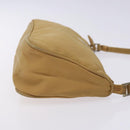 PRADA Accessory Pouch Nylon Beige Champagne Gold Silver Auth 133574-3