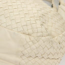 BOTTEGA VENETA INTRECCIATO Campana Shoulder Bag Leather White Auth 133575-14