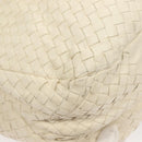 BOTTEGA VENETA INTRECCIATO Campana Shoulder Bag Leather White Auth 133575-15
