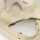 BOTTEGA VENETA INTRECCIATO Campana Shoulder Bag Leather White Auth 133575-6