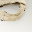 BOTTEGA VENETA INTRECCIATO Campana Shoulder Bag Leather White Auth 133575-7
