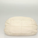 BOTTEGA VENETA INTRECCIATO Campana Shoulder Bag Leather White Auth 133575-5