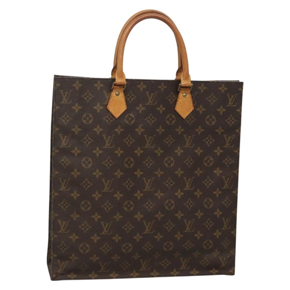 LOUIS VUITTON Monogram Sac Plat Hand Bag M51140 LV Auth 133581