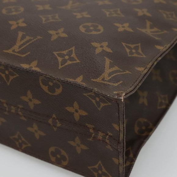 LOUIS VUITTON Monogram Sac Plat Hand Bag M51140 LV Auth 133581