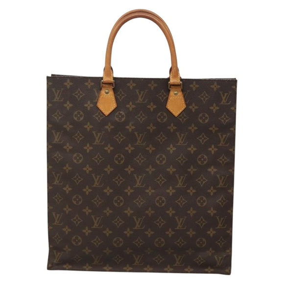 LOUIS VUITTON Monogram Sac Plat Hand Bag M51140 LV Auth 133581