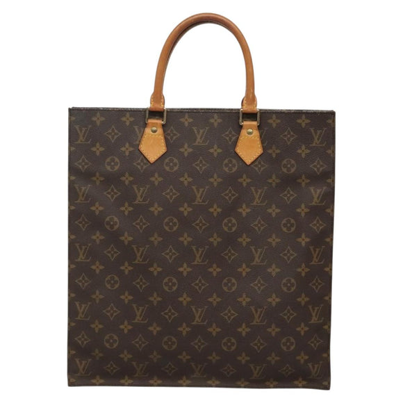 LOUIS VUITTON Monogram Sac Plat Hand Bag M51140 LV Auth 133581