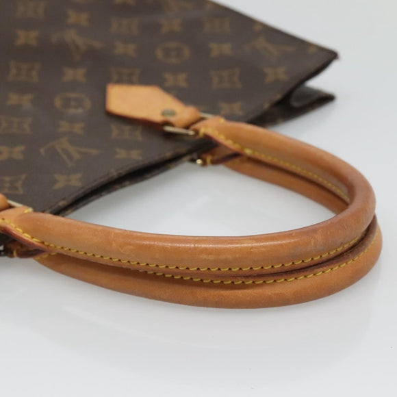 LOUIS VUITTON Monogram Sac Plat Hand Bag M51140 LV Auth 133581