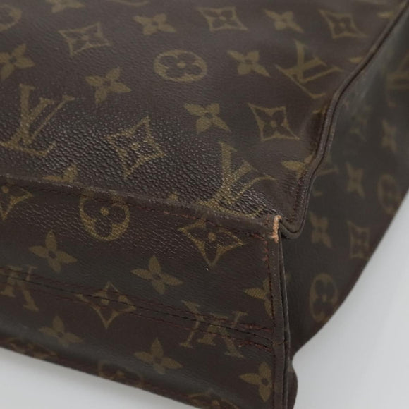 LOUIS VUITTON Monogram Sac Plat Hand Bag M51140 LV Auth 133582