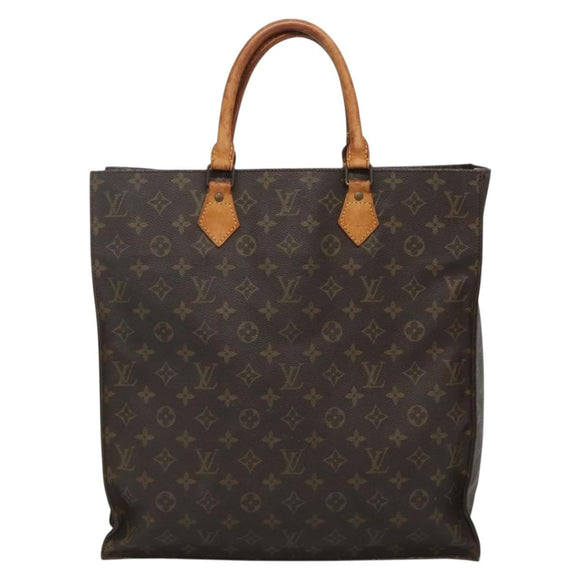 LOUIS VUITTON Monogram Sac Plat Hand Bag M51140 LV Auth 133582